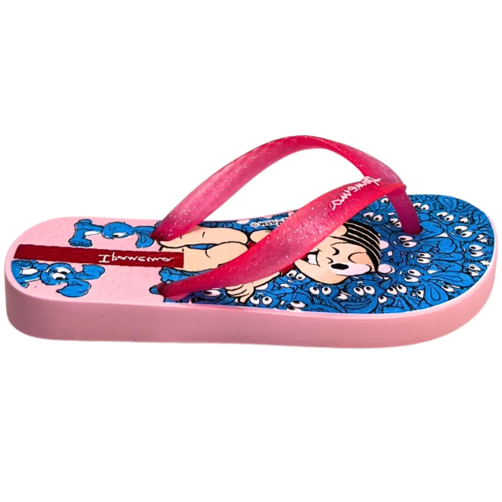 Chinelo de Dedo Infantil Rosa Turma da Mônica Ipanema