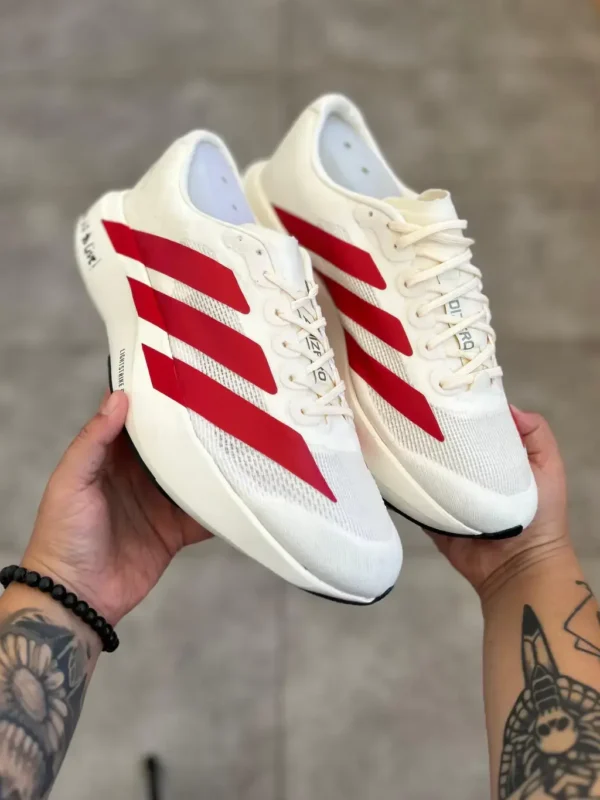 Tênis Adidas Evo SL | Off-white com Vermelho – Linha Premium