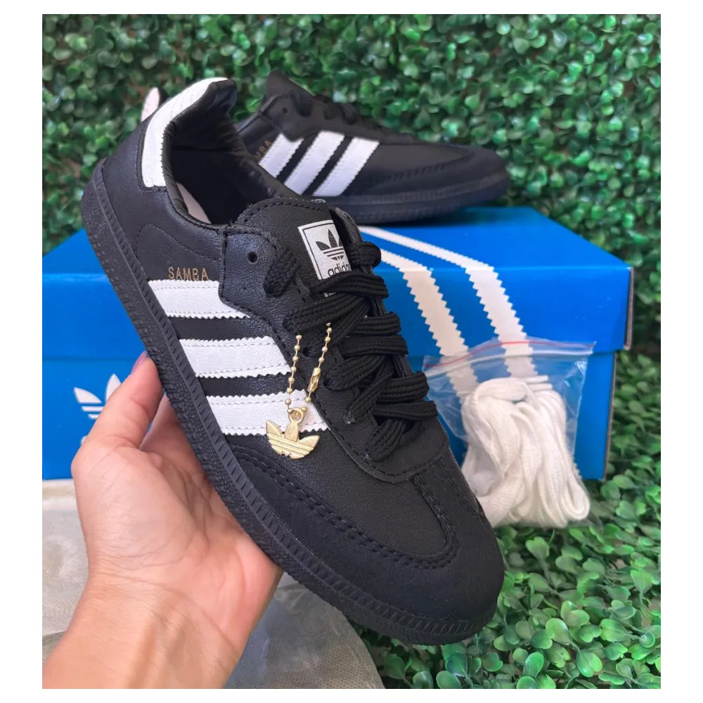 Tênis Adidas Samba | Preto com Branco – Linha Premium